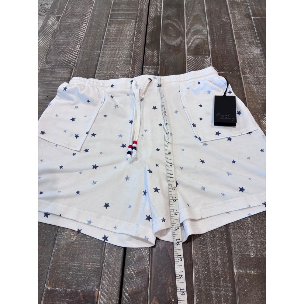 Jane and Delancey Star Print‎ Drawstring Lounge Patriotic Shorts Womens Size M - Picture 6 of 6